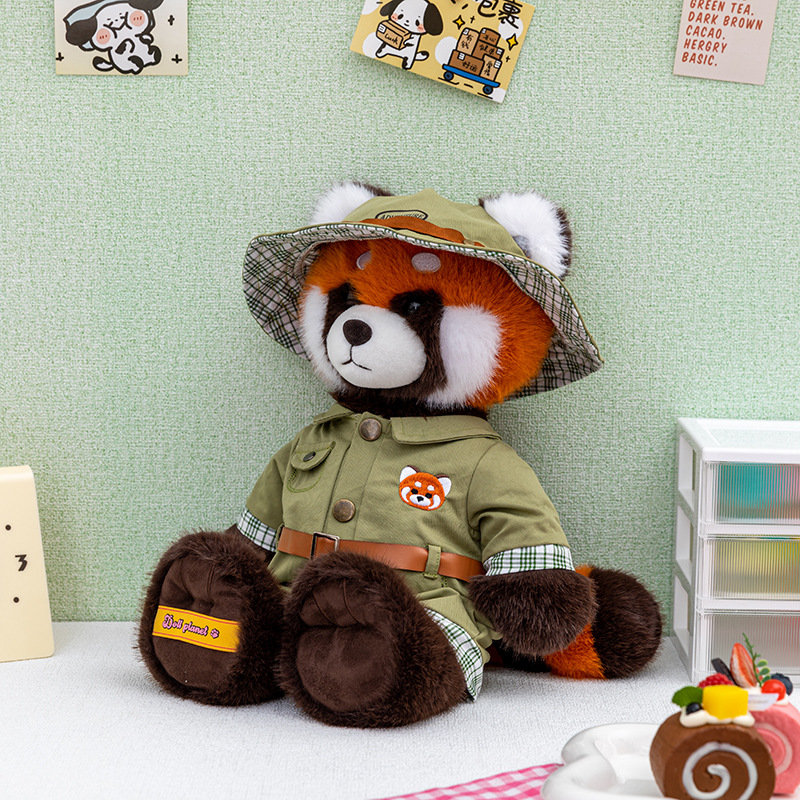 The versatile fashion rabbit doll Planet series plush toys monkey and red panda figurines are perfect birthday gifts for friends