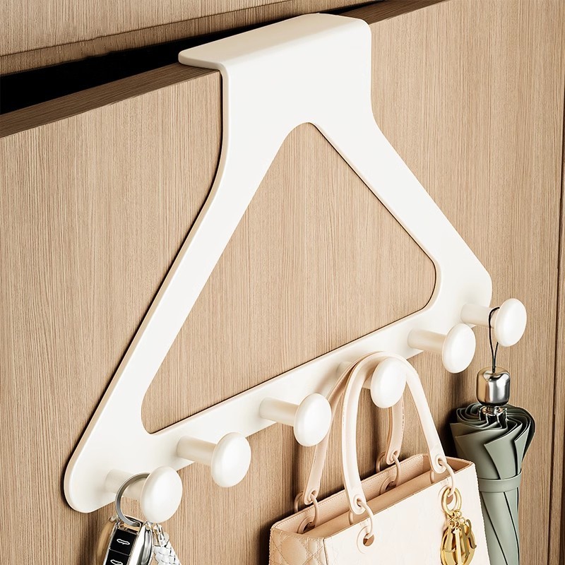 Behind the door hooks, clothes hangers, bedroom hangers, wall hangers, no need to drill holes, bathroom and toilet storage racks details Picture