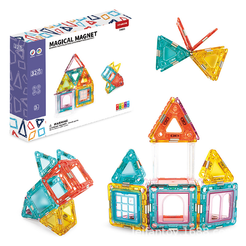 Versatile magnetic sheet children's magnetic building block toys, three-dimensional educational assembly, children's jigsaw puzzles, early education for kindergartens Item Picture
