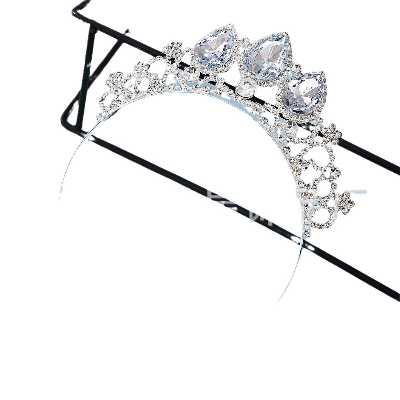 New diamond and silver princess headwear from Europe and America, grand and luxurious wedding dress, super glittering crystal bridal hairpin Item Picture