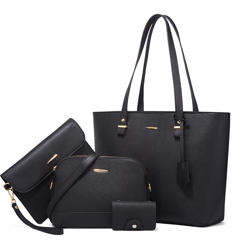 Tendencia bolsos de mujer retro bolso de un hombro 2026 nuevo estilo de gran capacidad moda diagonal span conjunto de cuatro piezas bolsa madre niño details Picture