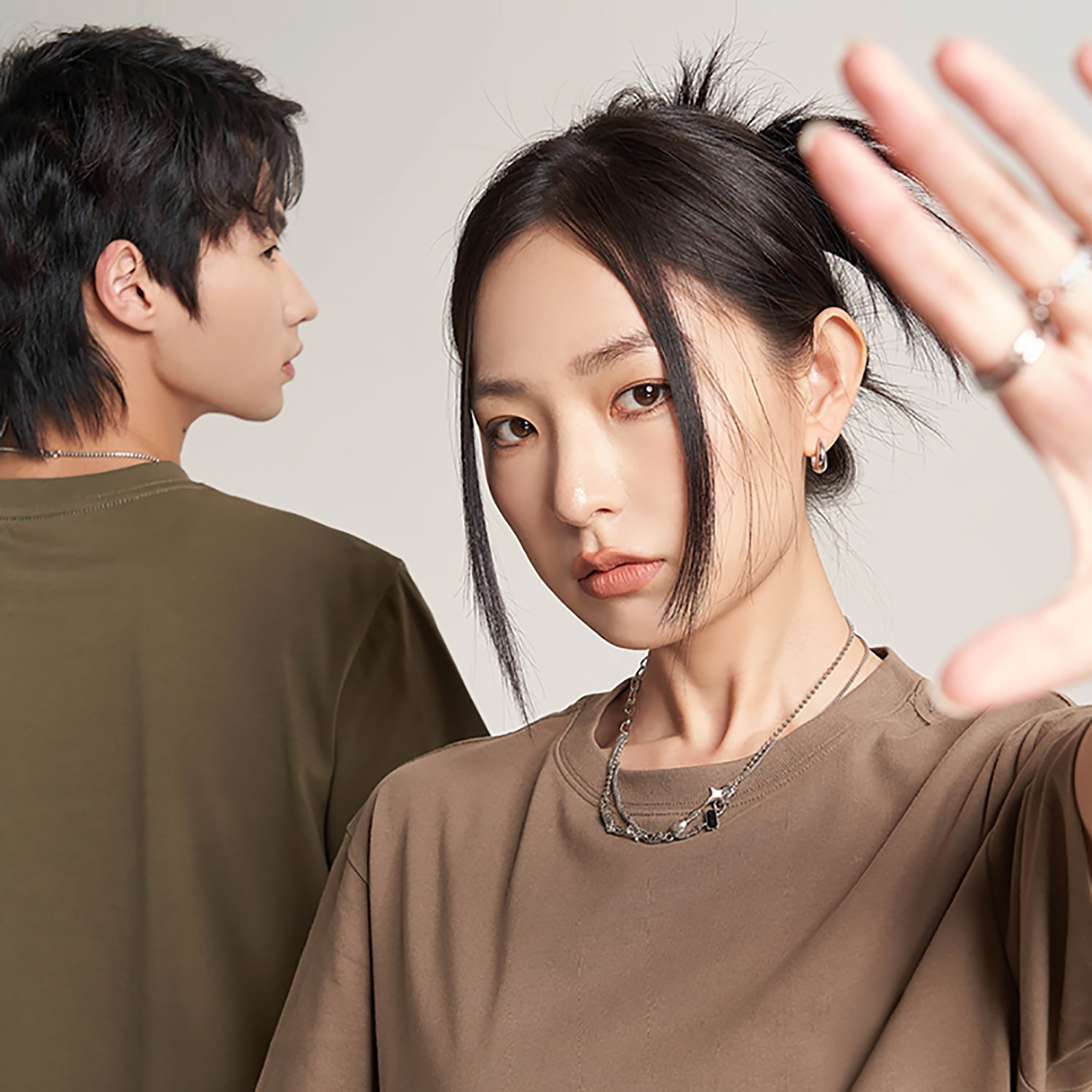 Custom-made all-cotton round-neck work uniforms, cultural shirts with logos, unisplus-style class uniforms, advertising shirts and T-shirts Item Picture