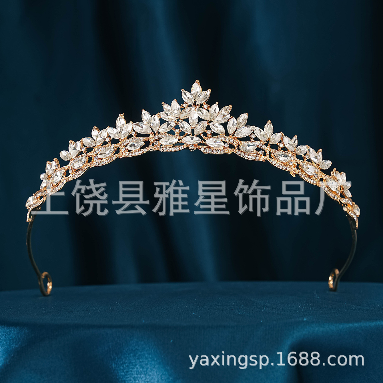 Girls' crown headwear, crown bride hair accessory, birthday gift, princess baby hair clip, 2025 new style, Europe and America details Picture