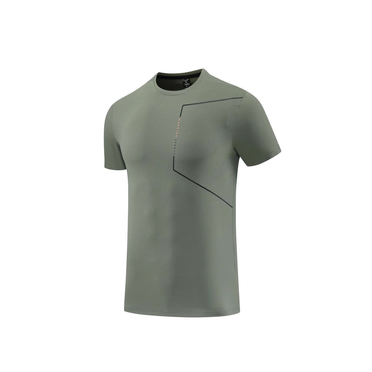 Casual stretch short-sleeved T-shirt for men, new summer style ice silk breathable youth sports top, versatile knitted sweater