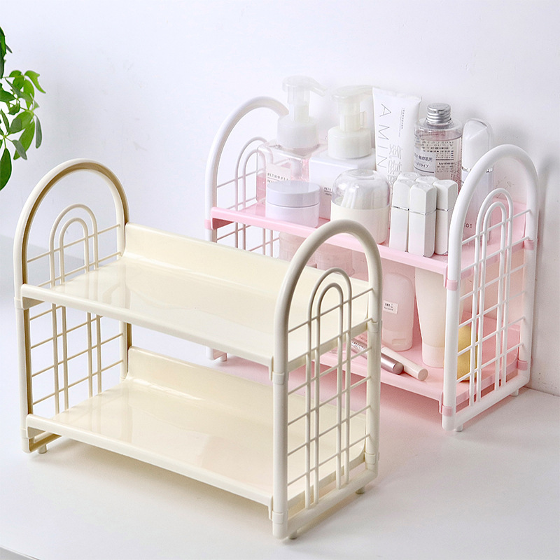 High appearance level desktop storage rack, ins style, multi-layered dormitory storage, book rack, computer office storage rack details Picture