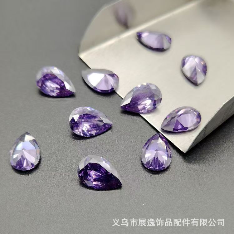 Color gota de agua en forma de pera gema anillo cara transparente gota de agua zircon piedra desnuda al por mayor 2X3MM a 10X14MM Application Scenario