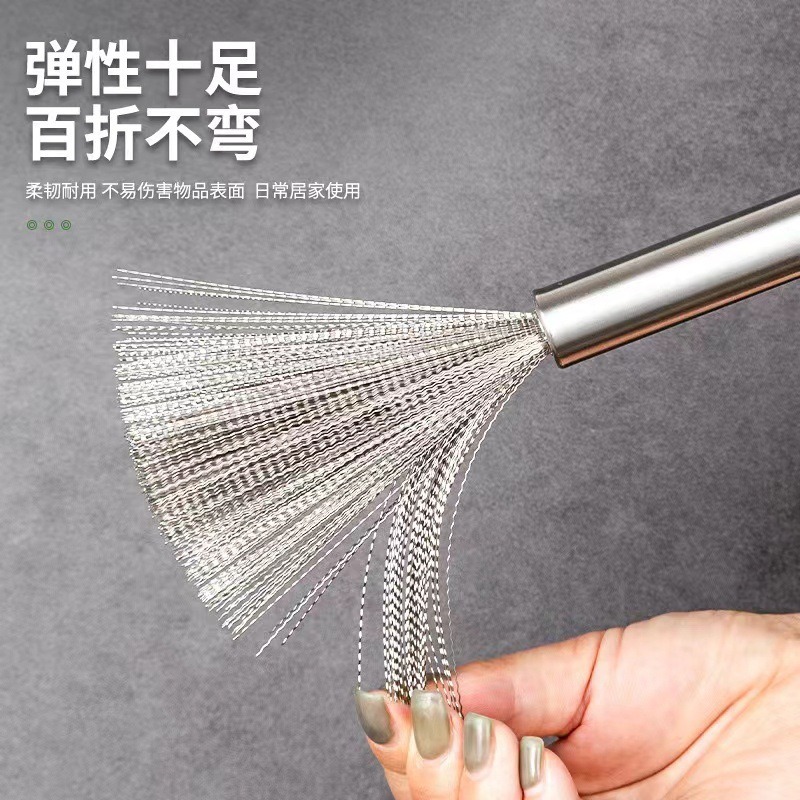 304 stainless steel pot brush for household use, easy to clean and does not accumulate dirt. Long-handled brush, a special pot cleaning tool for the cafeteria and kitchenware details Picture