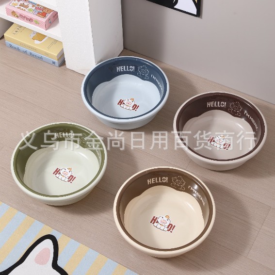 Cute cartoon plastic washbasins, household baby basins, laundry basins, student dormitory water storage washbasins Specification image