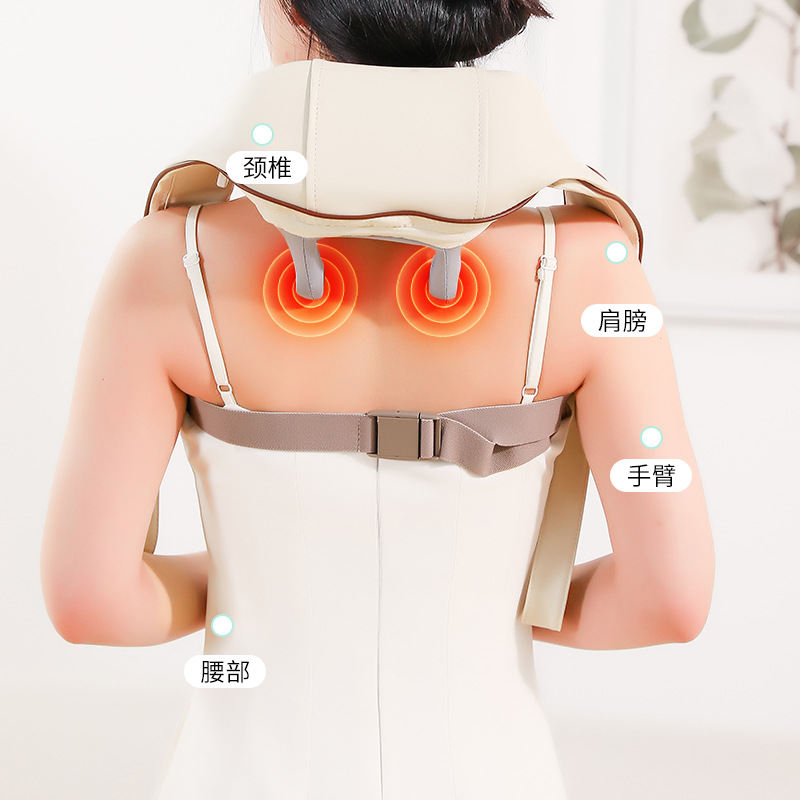 Cross-border new trapezium muscle massager kneading shawl home cervical massager shoulder and neck multi-functional neck heat compress Application Scenario