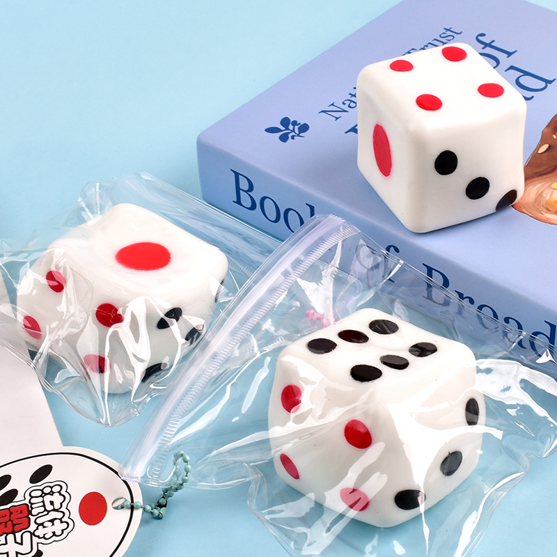 Douyin's same style mahjong dice kneading fun stress-relieving tool, slow rebound fluid soft rubber color dice release and stress-relieving toy details Picture