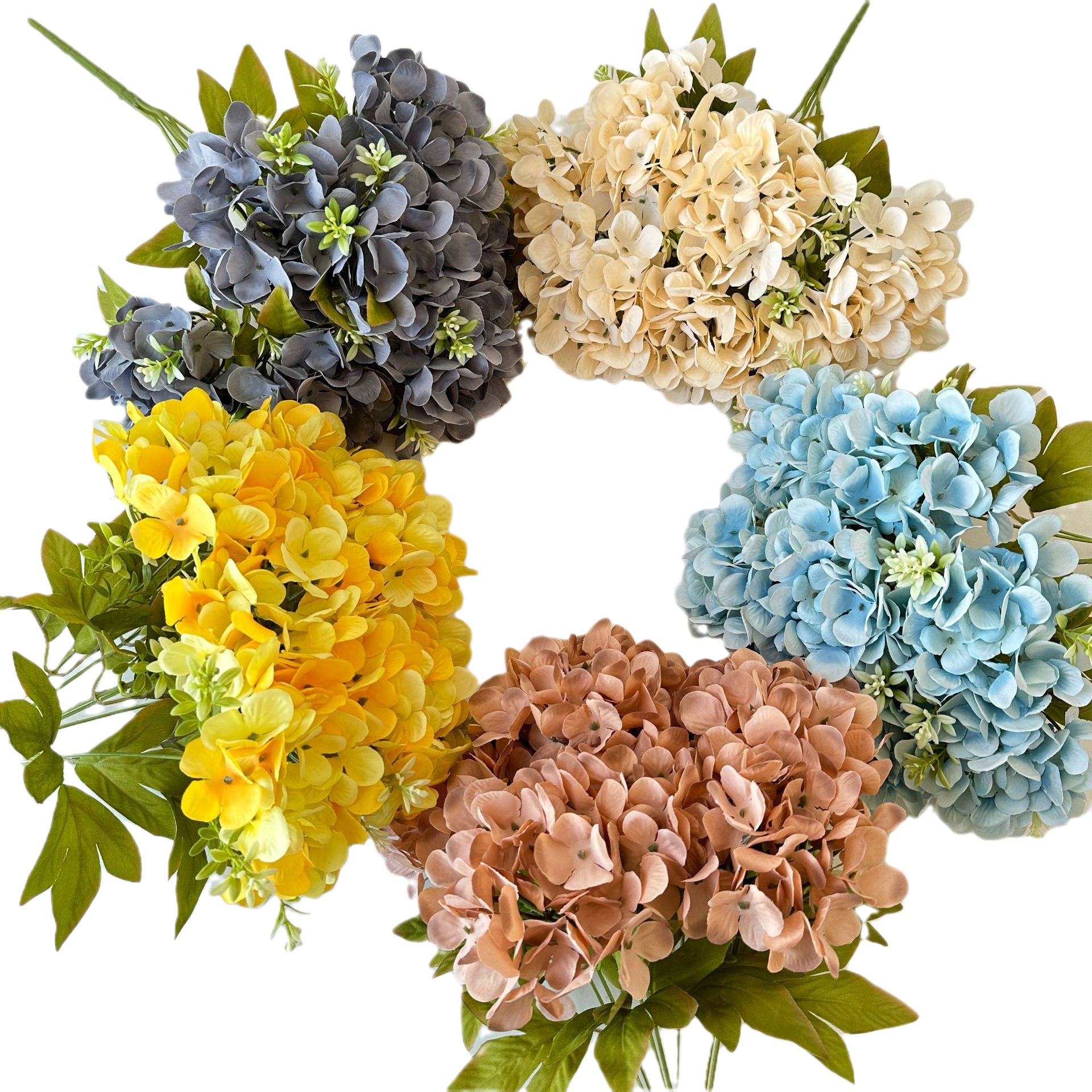 仿真花DIY发饰配件/仿真花/5朵塑膠花/假花/假花批发白底实物图