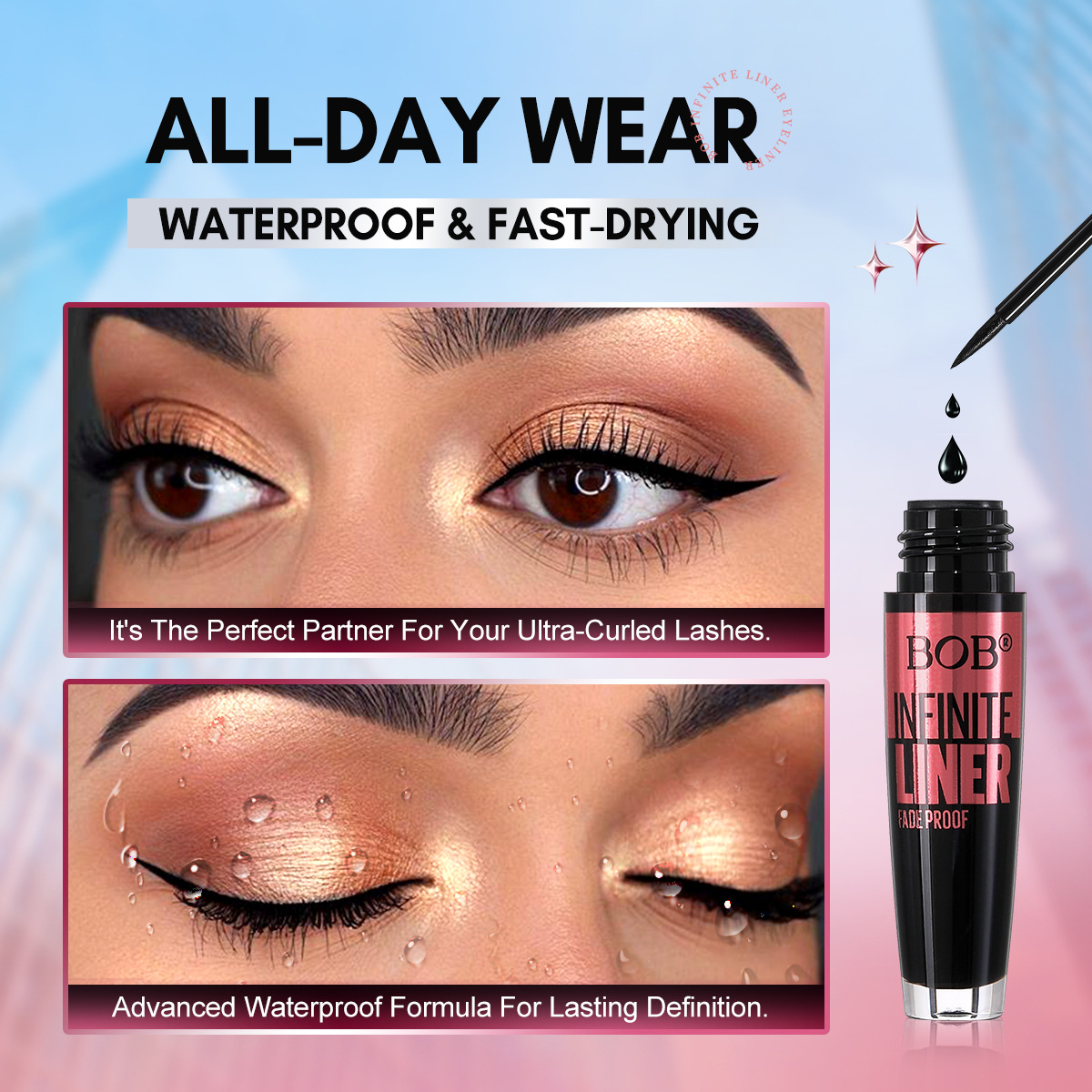 Cross-border bob Skylift Mascara is waterproof, slender, curling and shaping without smudge Application Scenario
