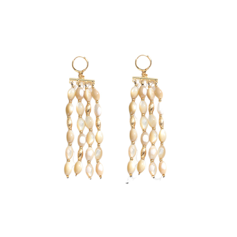 Nasha European and American Cross-border Natural Shell Necklace and Earring set, High-end jewelry set, ins Style Accessory set Item Picture