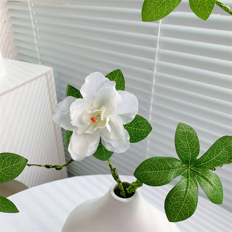 Cream-style living room artificial green plants, high-end light luxury rhododendron artificial flowers, artificial flowers, office ornaments, artificial plants for interior Application Scenario
