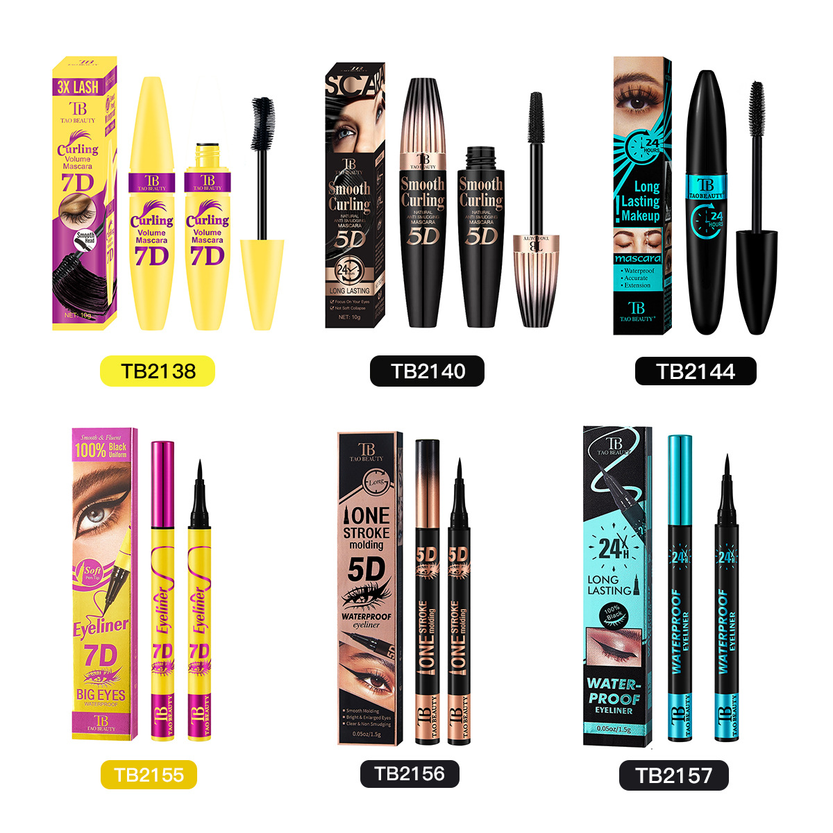 【 Cross-border Exclusive 】Tao Beauty Mascara Eyeliner Pen is waterproof, sweat-proof, long, thick, smooth and long-lasting