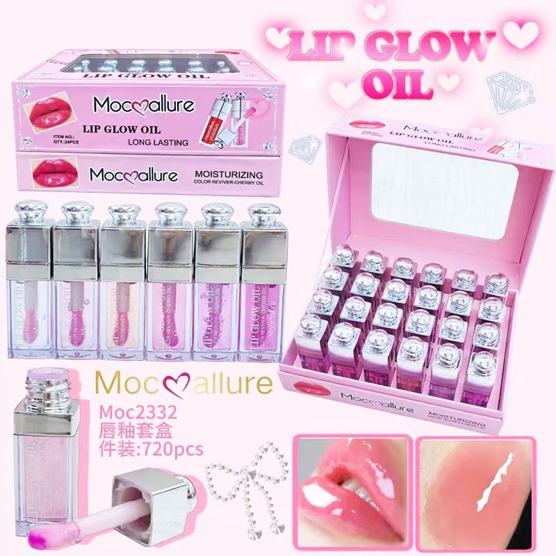 Cross-border exclusive supply supports custom mirror lip gloss that is long-lasting and does not fade easily. Six-color matte lip gloss, glass lip gloss, lipstick water Application Scenario