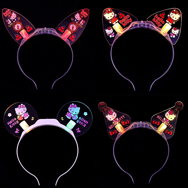 演唱会应援棒道具亚克力发箍荧光棒公司活动仙女棒发光发箍批