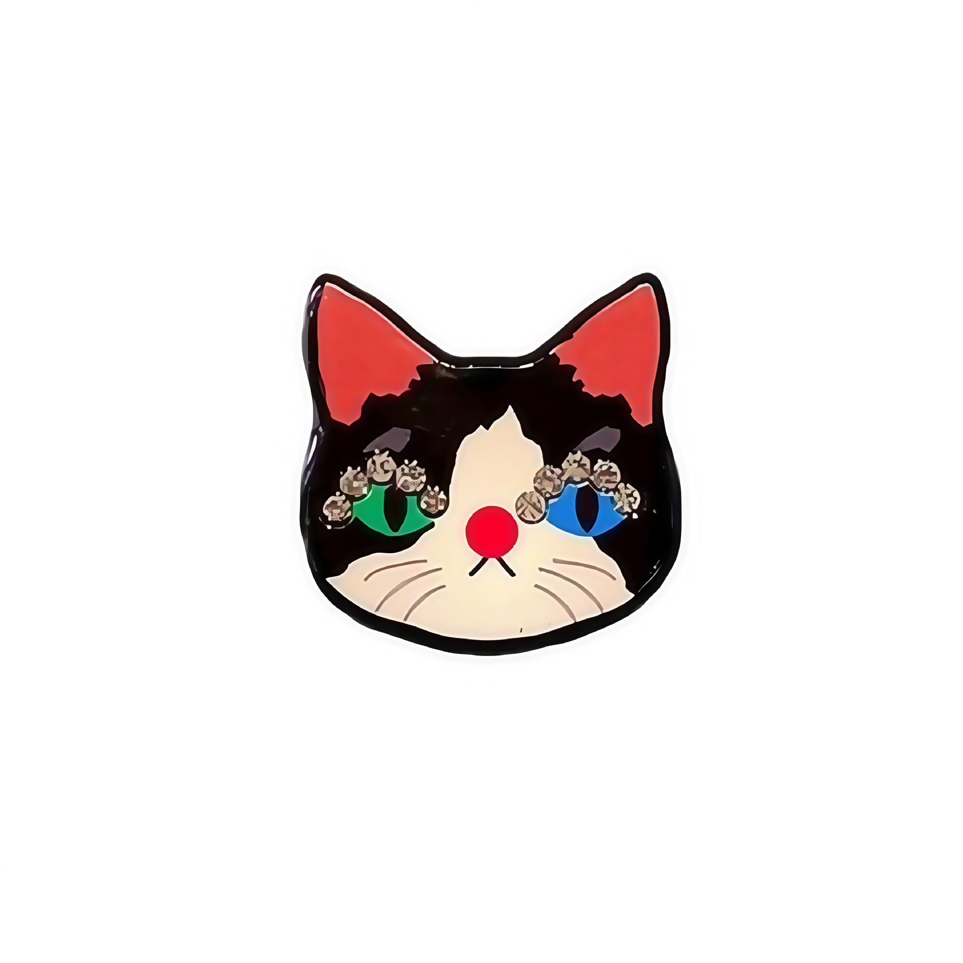 Delicate and small cat brooch, new autumn and winter sweater pin accessory, design sense diamond-encrusted coat collar brooch Item Picture