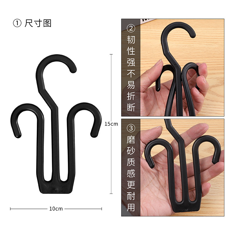 Non-perforated slippers hook, simple bathroom shoe hook, plastic herb-shaped drag hook, multi-purpose supermarket shoe hook, display hook Application Scenario
