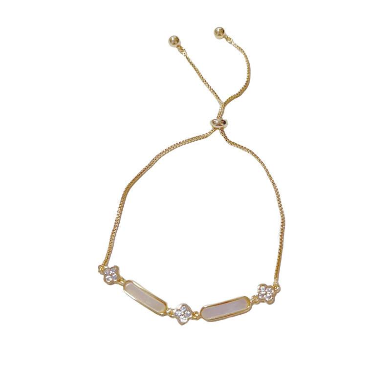 Estilo coreano temperamento moda simple cuadrado geométrico ajustable pulsera delicada luz lujo diseño de nicho decoración de la mano al por mayor Item Picture