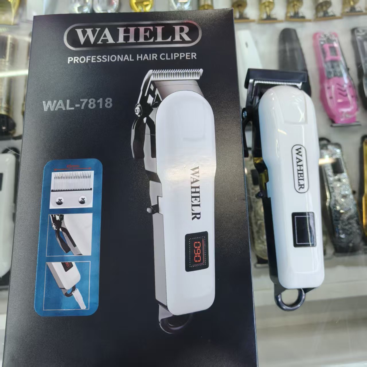 WAHELR专业电推剪男士油头雕刻理发器充电款数显家用剃头刀发廊专