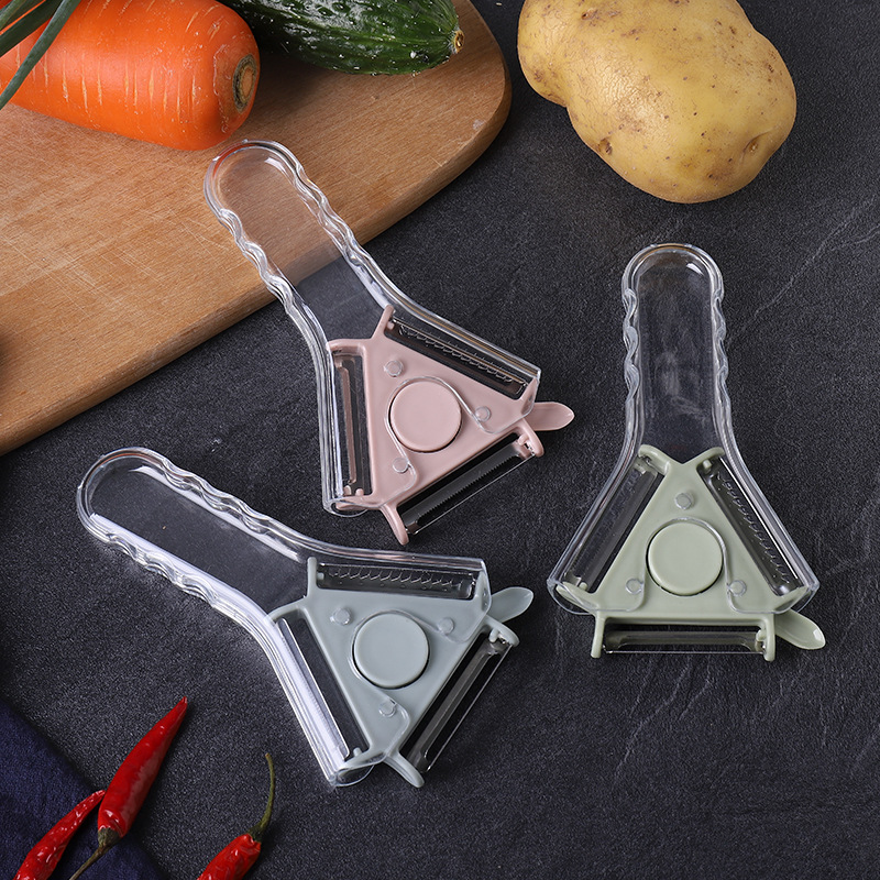 Economical and practical 3-in-1 kitchen rotating fruit and vegetable peeler, vegetable cutter, peeler, grater and peeling knife