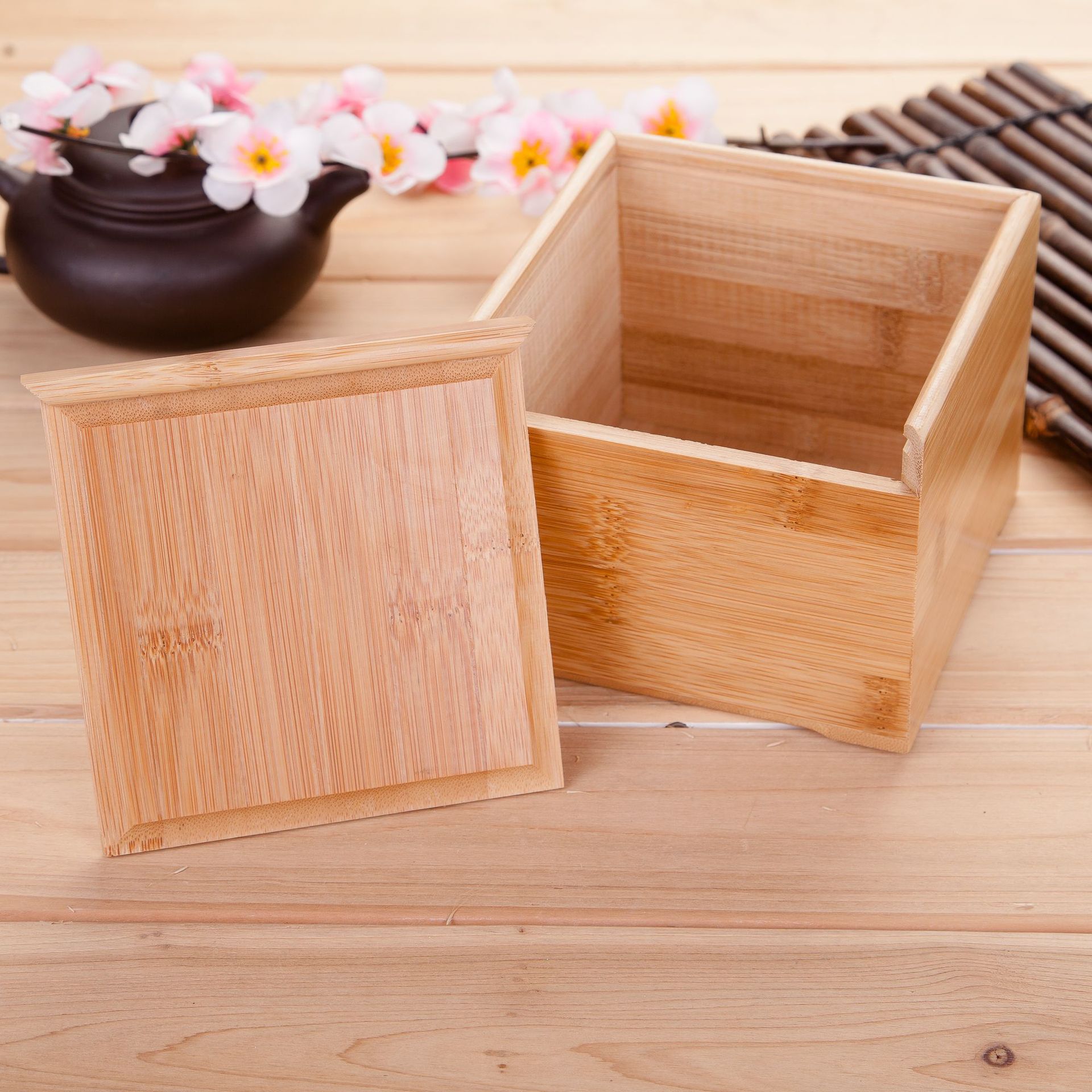 Storage box, tea box, bamboo storage box, bamboo tea box