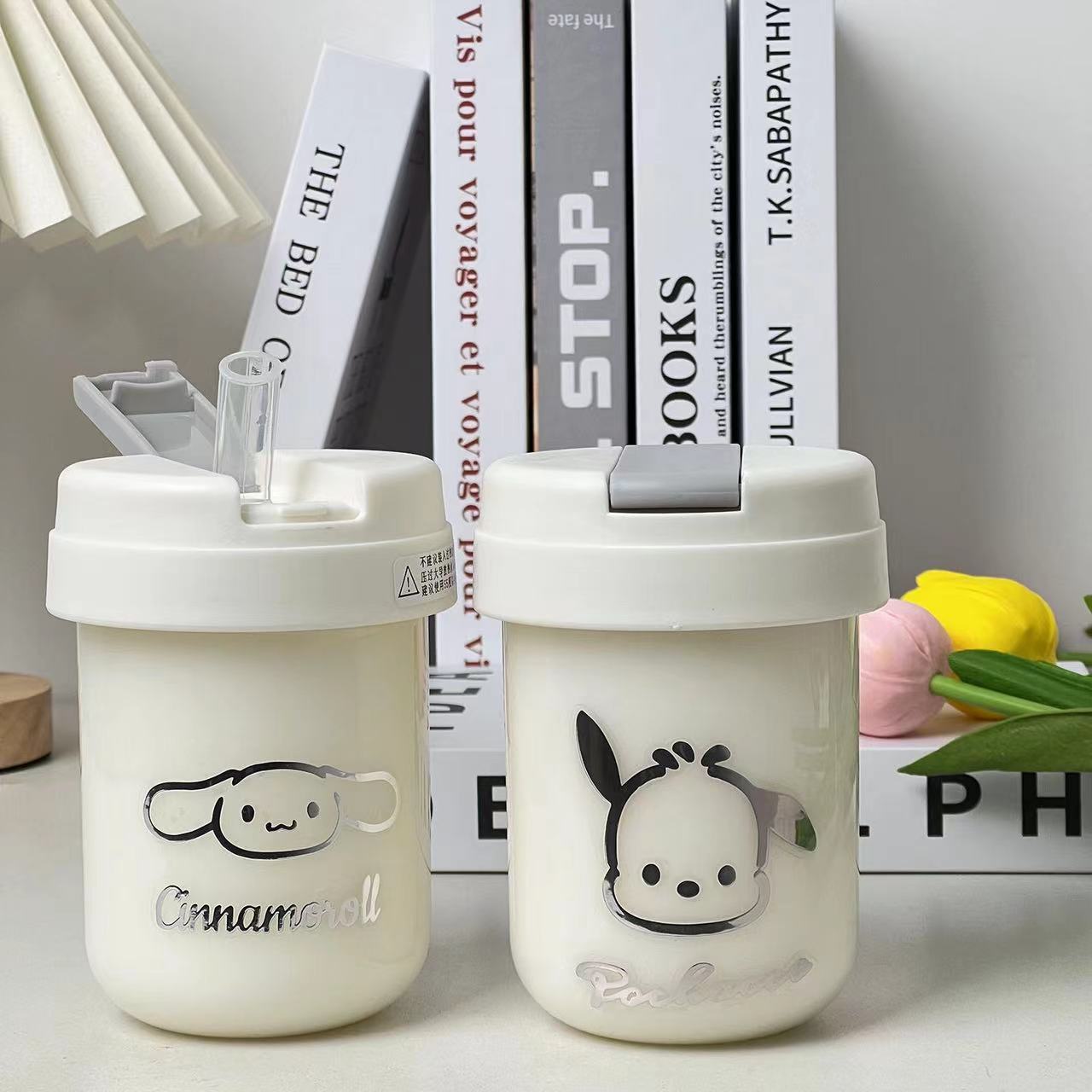 ins简约高颜值可爱吨吨杯迷你塑料杯学生家用便携情侣吸管杯批发