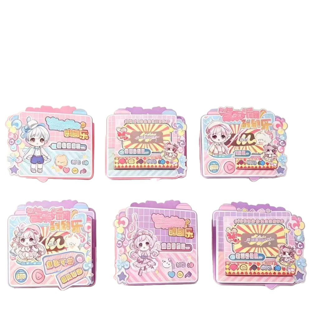 Answer Guide: Scratch Cards, cartoon Girls, Fun scratch cards, Student stress-relieving mini-games, toys wholesale Item Picture
