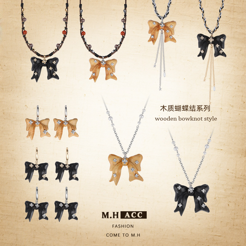 Colección woodwork arcos diseño original alta sensación luz lujo nichos collares únicos moda temperamento suéter cadena mujer