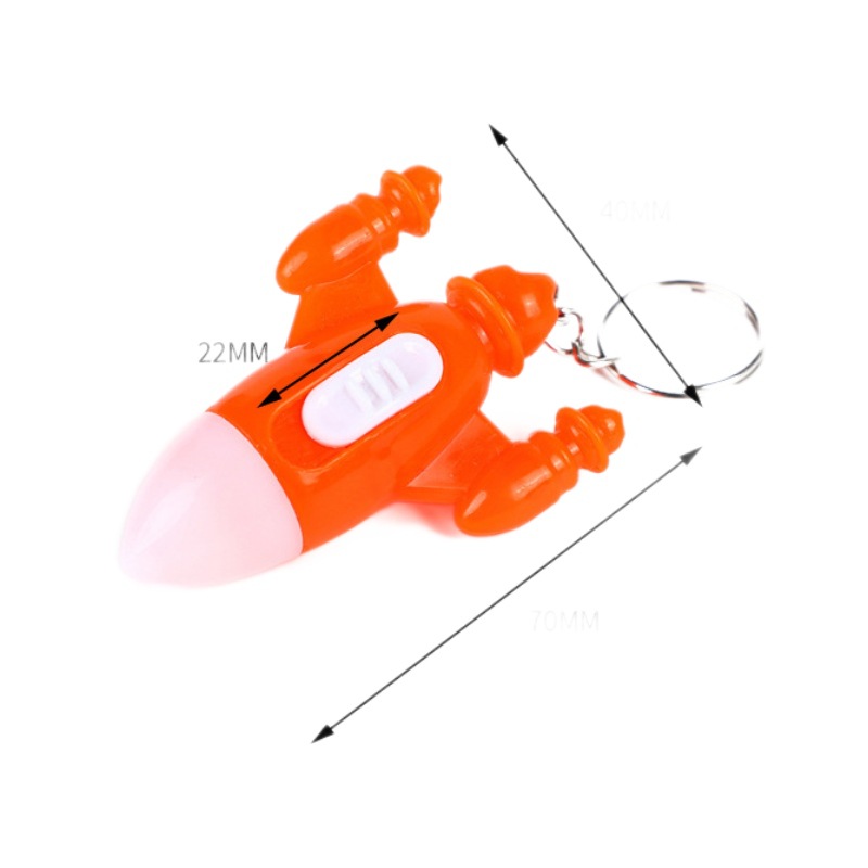 Wholesale of plastic small flashlights, wall-mounted luminous lamps, colorful spaceship keychains, led lights, flashlights and luminous gifts Item Picture