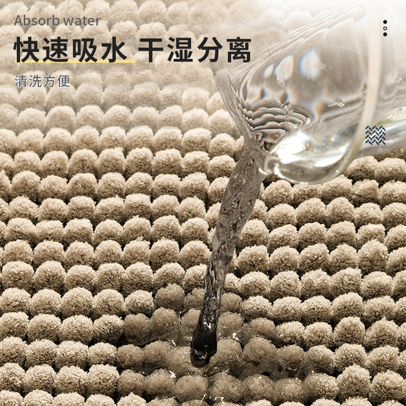 Temi short-haired Chenille floor MATS, bathroom floor MATS, dirt-resistant door MATS, fixed soft, absorbent and anti-slip carpets Application Scenario
