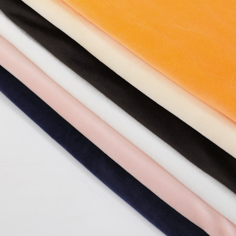 柯桥厂家供应氨纶超柔短毛绒面料银狐绒玩具手袋绒布里绒复合绒布细节图