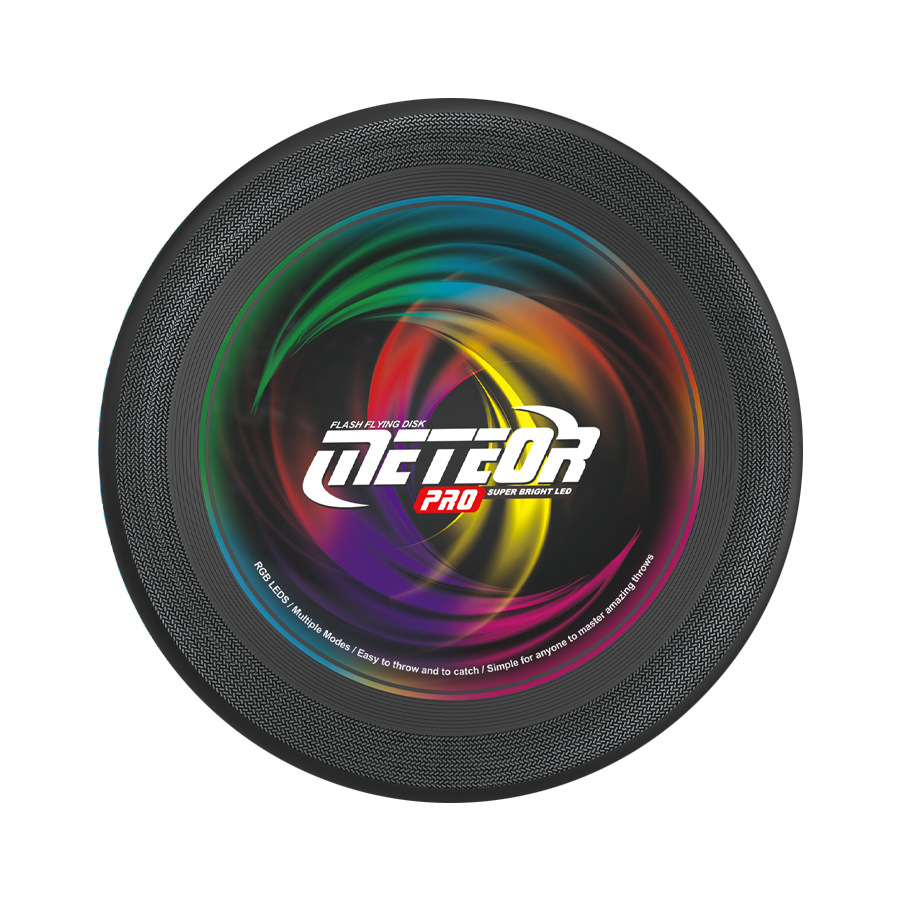 Cross-border children's outdoor plastic frisbee, spinning hand throwing toys, pet light flying saucers, parent-child interactive sports toys Item Picture