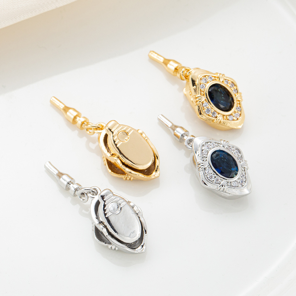 Copper-plated real gold pearl necklace, ingot clasp, diy bracelet, end clasp, clip clasp, plug clasp, connecting clasp, cross-border bestseller Application Scenario