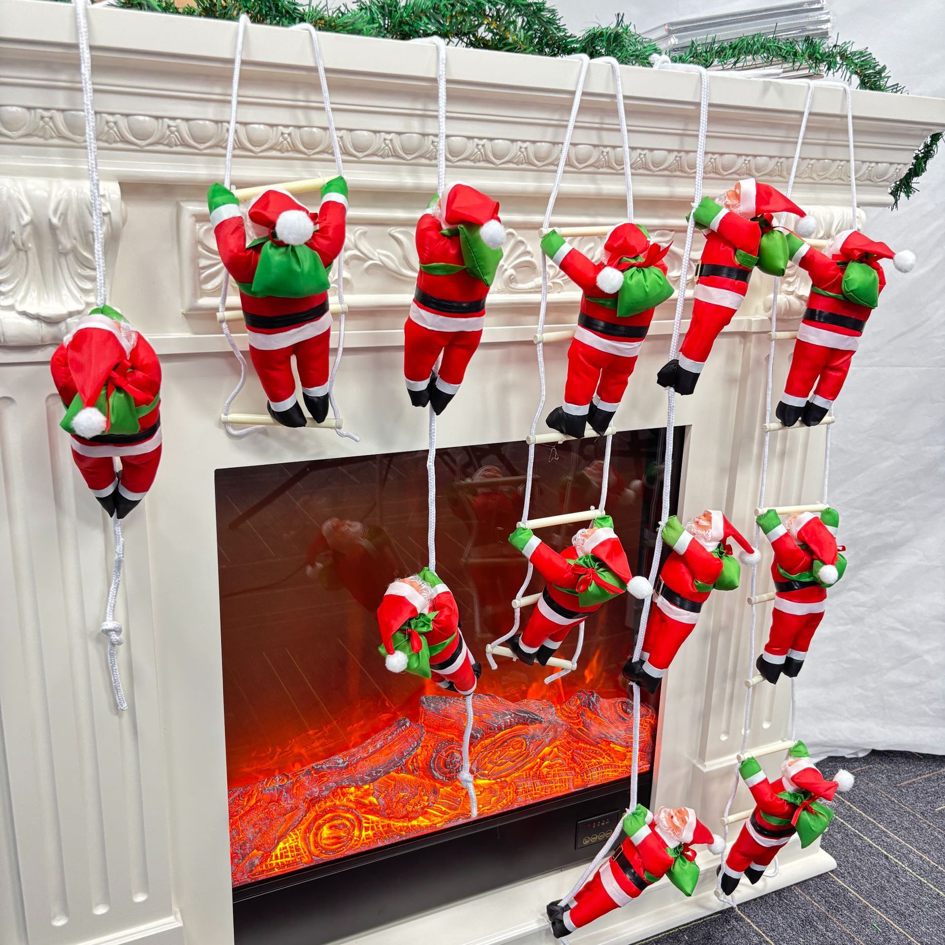 Cross-border stock Christmas ladders and ropes, Santa Claus Christmas decorations and supplies, Santa Claus pendants, Christmas decorations