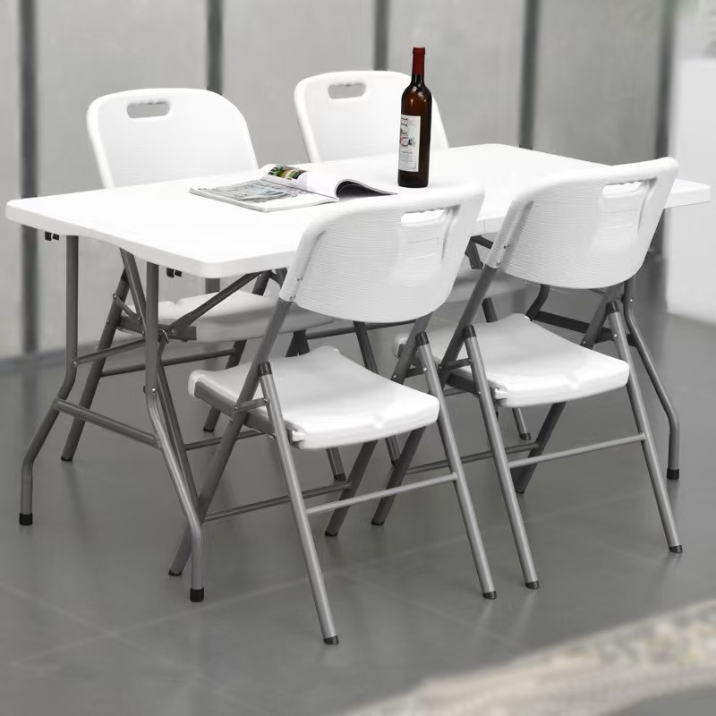 1.8m outdoor folding table, barbecue camping table, long table, night market street stall setting table, outdoor activity blow-molded folding table Specification image