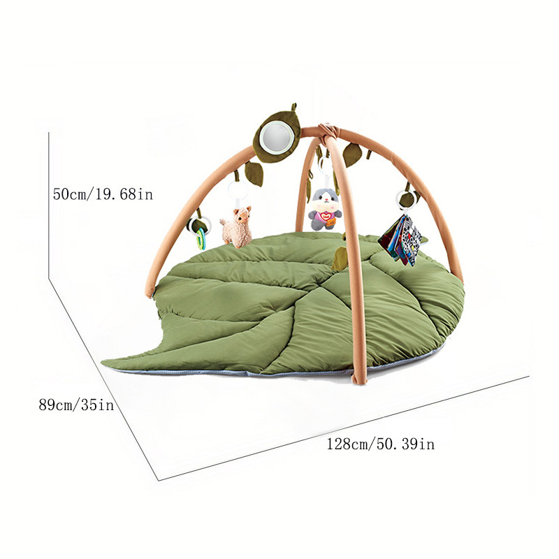 Toy baby leaf play mat, crawling mat, fitness stand with pillow, crawling mat, cloth book hanging piece, toy play mat Specification image