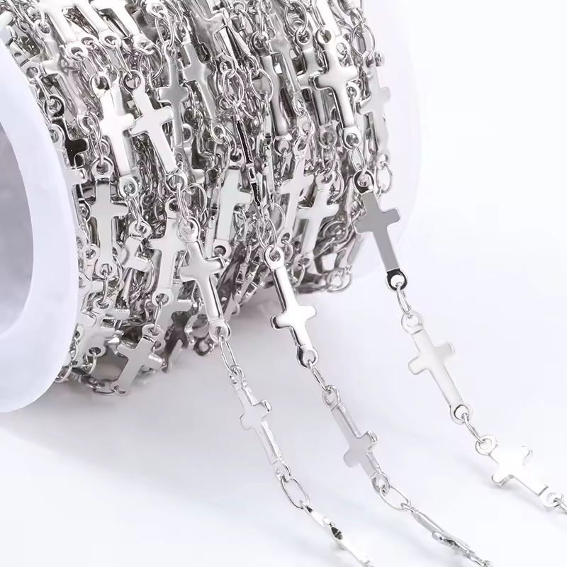 Cross-border stainless steel cross chain jewelry chain material DIY necklace bracelet fashion accessory handmade chain