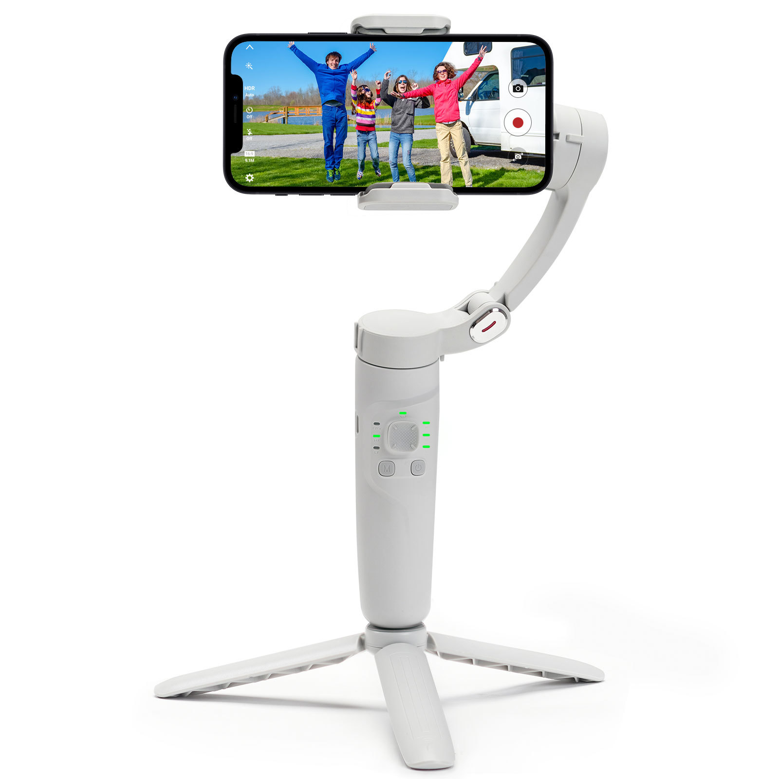 The new product M01 handheld gimbal three-axis mobile phone stabilizer, anti-shake intelligent face tracking photography live streaming stabilizer Item Picture