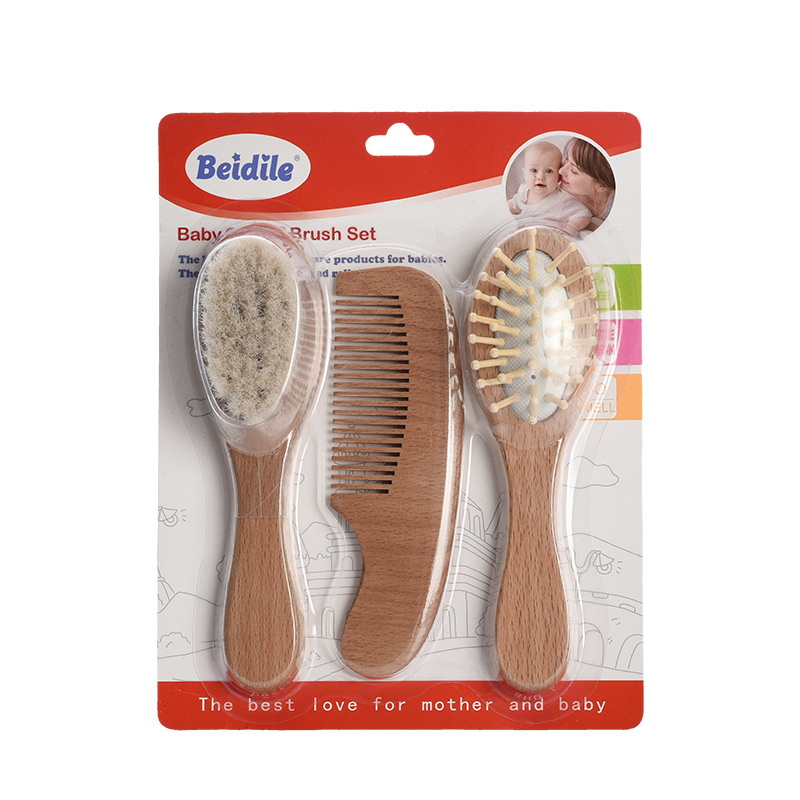 BABY COMB AND BRUSH SET Baby comb and brush set Hairdressing tools comb Hairdressing comb Item Picture