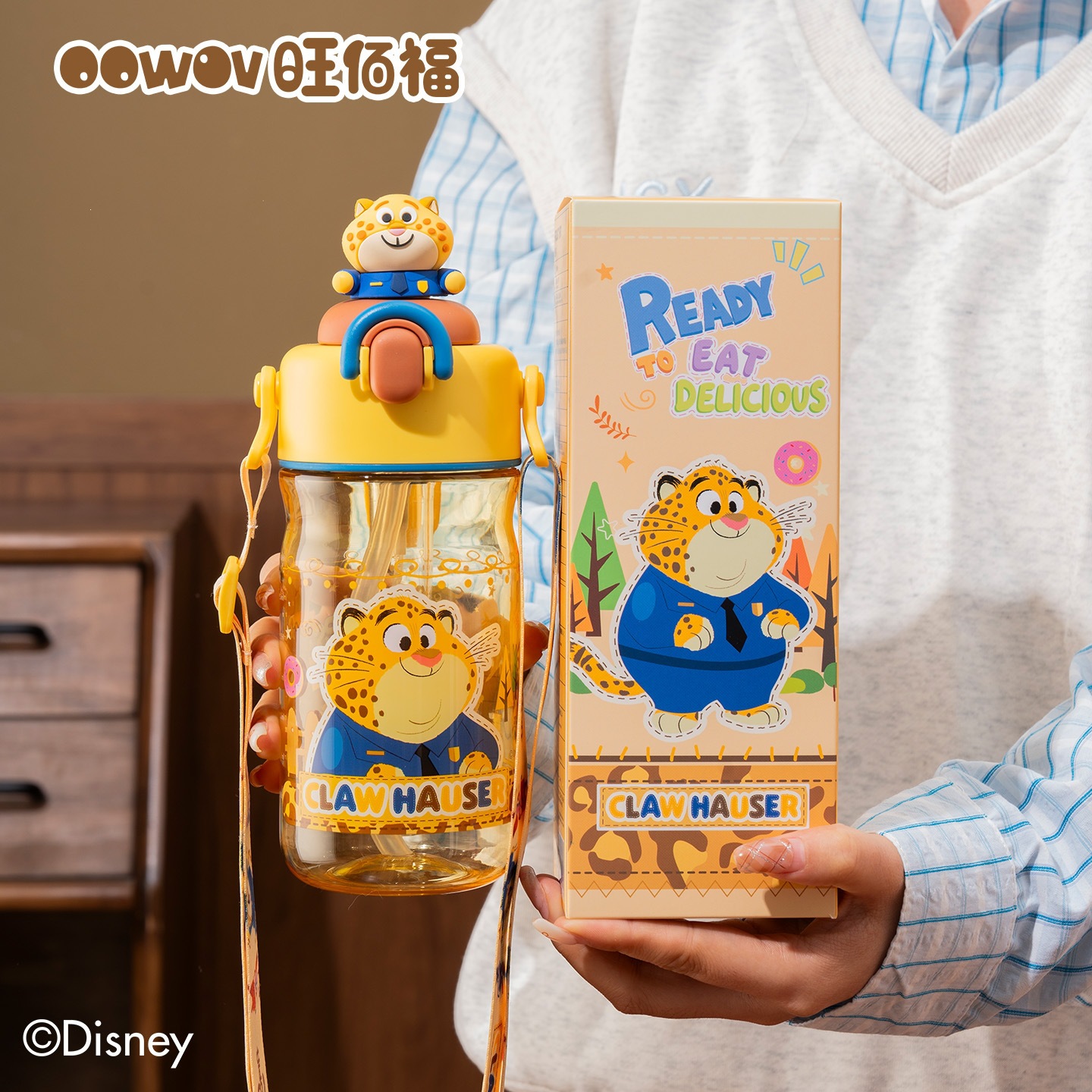 Summer straw cup, Zootopia water cup, high appearance level for boys and girls, creative portable water bottle, cute cartoon for children details Picture