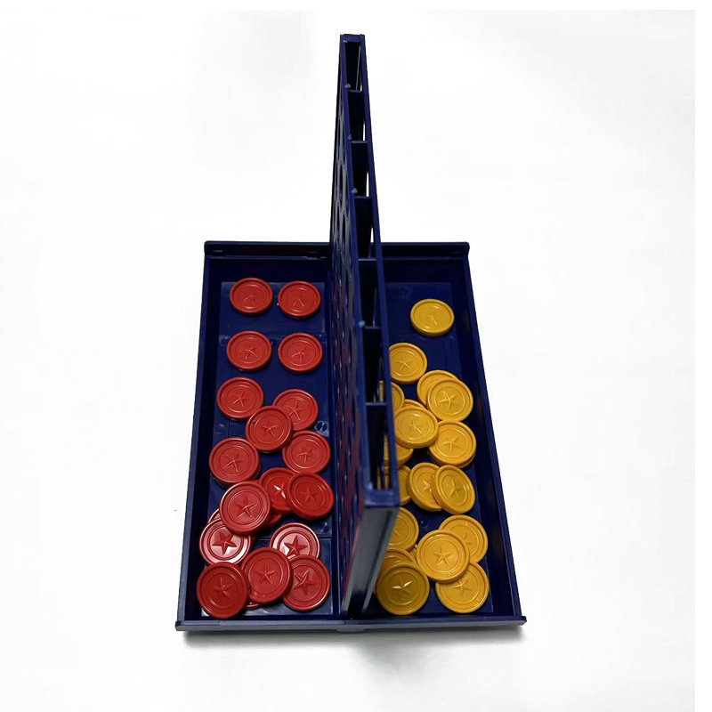 游戏棋四连棋四连环益智游戏塑料棋子中号便携式可折叠CONNECT 4白底实物图