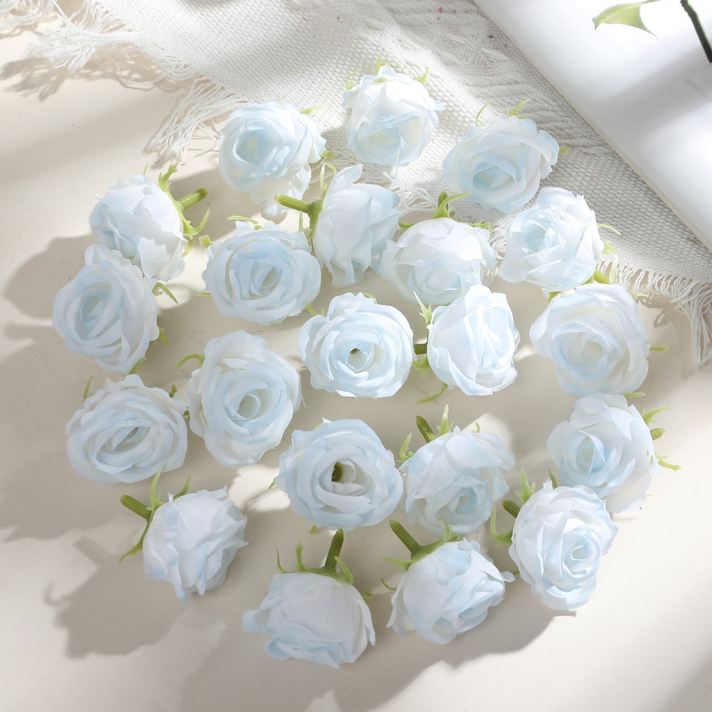 仿真花/串花藤吊/针织立体玫瑰/道具拍照玫瑰仿真/仿真花婚礼细节图