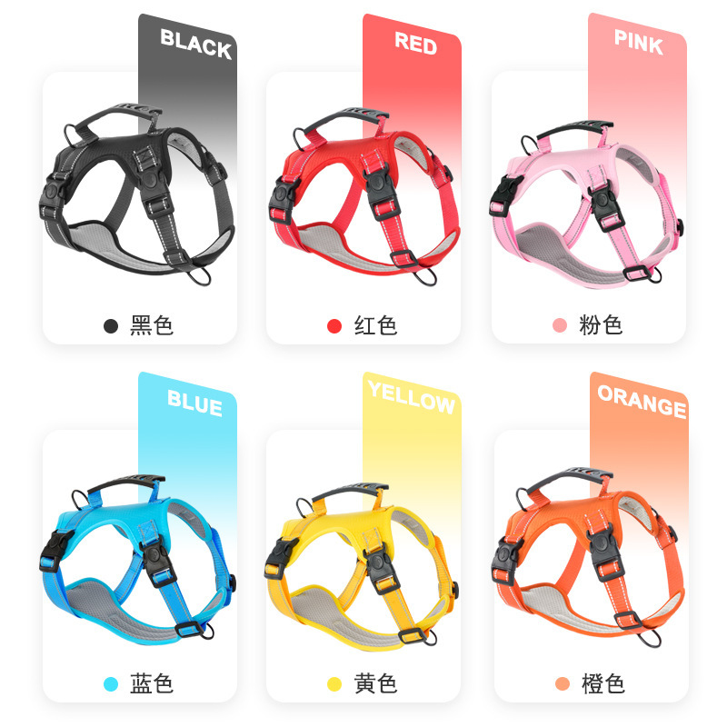 Pet chest and back straps, dog leashes, retractable straps, dog walking supplies, pet leashes, pet leashes, pet supplies, essential for pet outings