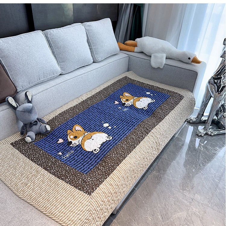Cartoon cotton bay window mat, sofa mat, window sill mat, crawling floor mat, quilted anti-slip mat, animal pattern tatami Specification image