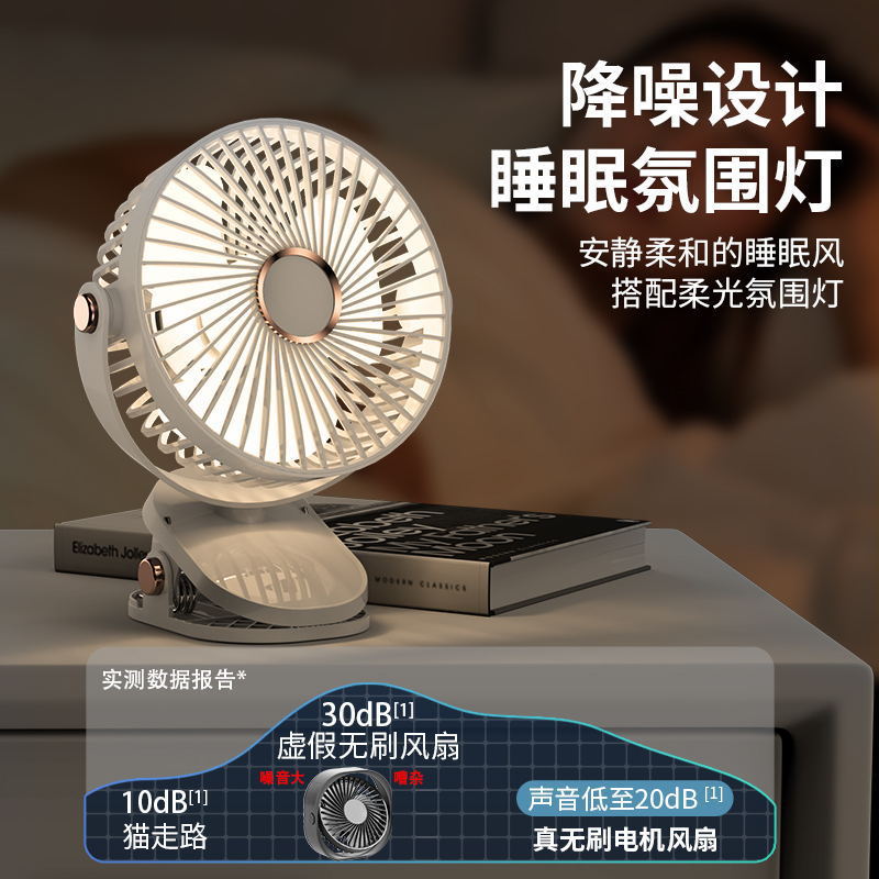 2026 New USB desk clip fan for home and office desktop charging mini clip fan charging type details Picture