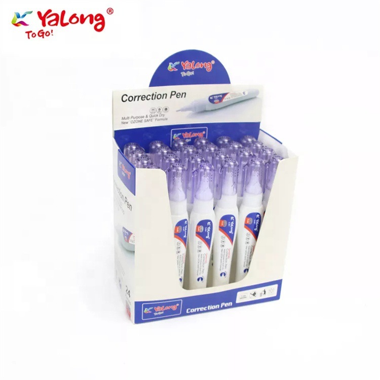 Yalong Cross-border Student New quick-drying smooth metal nib correction pen, non-toxic white student correction liquid