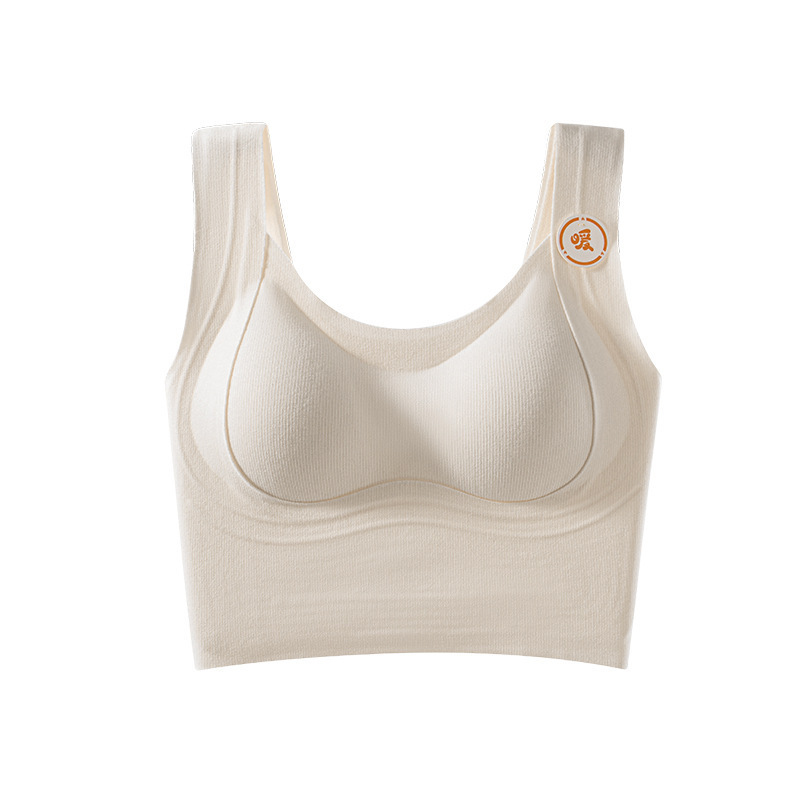 聚拢胸罩/内衣冰丝无痕聚拢/运动服饰白底实物图