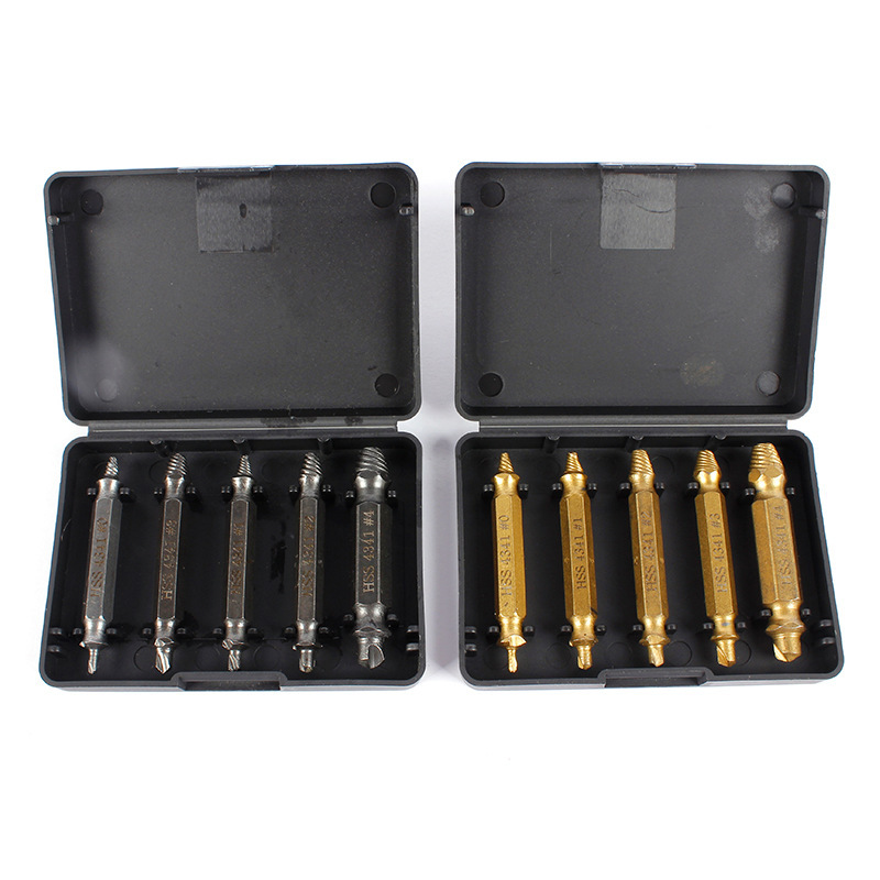 Cross-border high-speed steel remover, double-head screw stripped thread removal tool, S2 screwdriver, screwdriver head, broken wire set details Picture